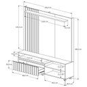 Ver imagem 7 de Conjunto Sala Home Completo Rack e Painel 160cm