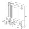Conjunto Sala Home Completo Rack e Painel 160cm - 7