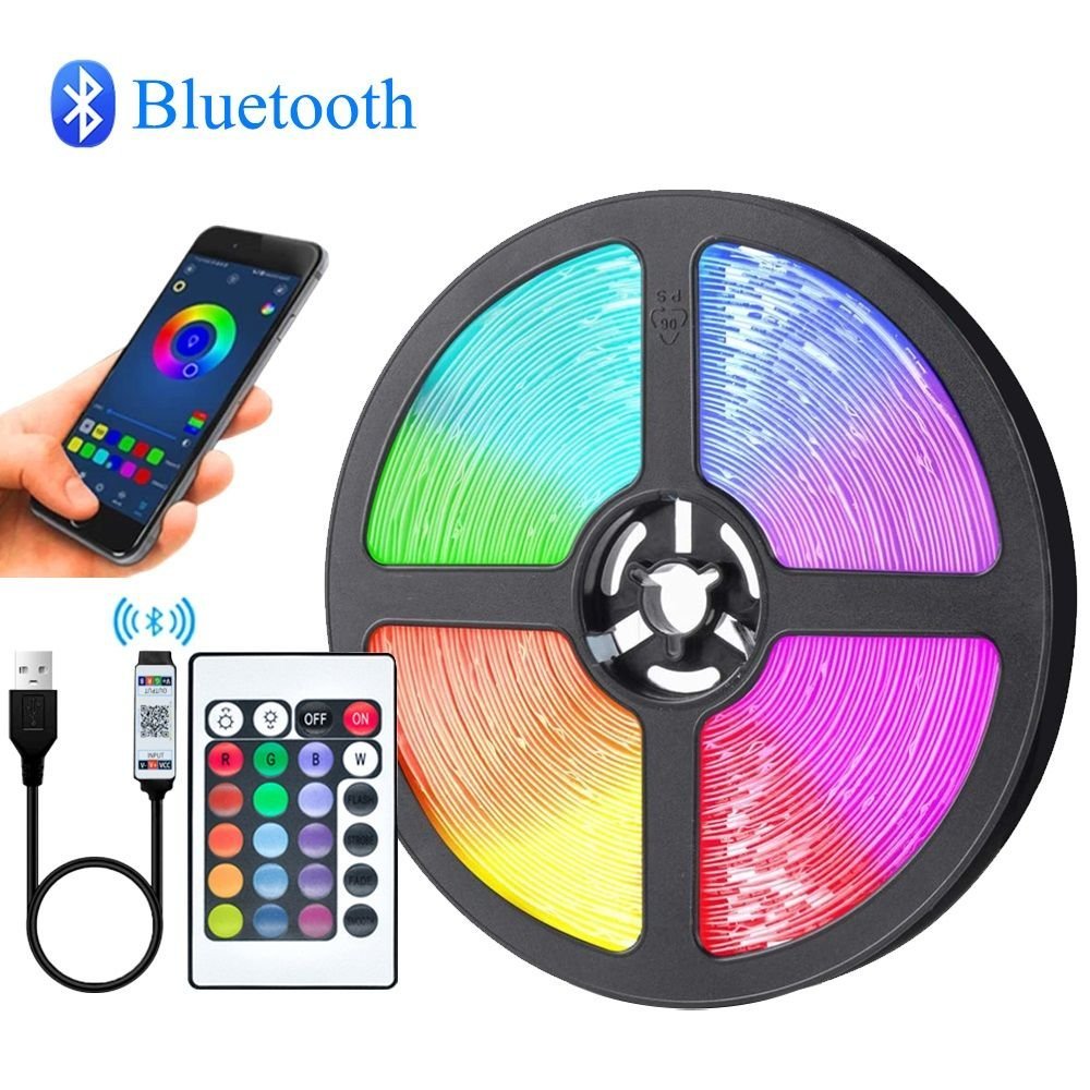 Fita Led Smart RGB Colorida para TV 5 metros com Bluetooth - 5