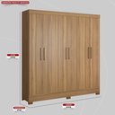 Ver imagem 2 de Guarda Roupa Casal 6 Portas e 3 Gavetas York - Amêndola Touch