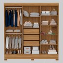 Ver imagem 3 de Guarda Roupa Casal 6 Portas e 3 Gavetas York - Amêndola Touch