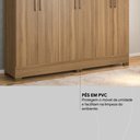 Ver mais imagens de Guarda Roupa Casal 6 Portas e 3 Gavetas York - Amêndola Touch