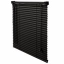 Ver imagem 1 de Persiana Horizontal Cortina PVC Preta 60 (L) x 80 (A) cm 0,60 x 0,80 Completa C/ Kit de Instalação