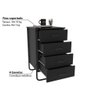 Gaveteiro Industrial Foster com 4 Gavetas - Preto - 3