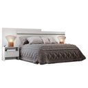 Ver imagem 2 de Cabeceira para Cama Box Casal com 2 Mesas de Cabeceira - Prime-Branco - Móveis Novo Horizonte