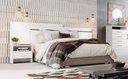 Ver imagem 1 de Cabeceira para Cama Box Casal com 2 Mesas de Cabeceira - Prime-Branco - Móveis Novo Horizonte