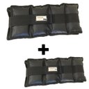 Ver imagem 1 de Kit Pares de Caneleiras (tornozeleiras) 3kg + 1kg Pretas