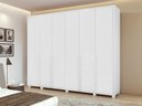 Ver imagem 7 de Guarda-Roupas Casal 6 Portas 6 Gavetas com Pés 100% MDF Imperatore - Lp - Rei de Casa Branco