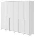 Ver imagem 1 de Guarda-Roupas Casal 6 Portas 6 Gavetas com Pés 100% MDF Imperatore - Lp - Rei de Casa Branco