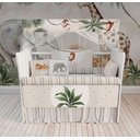Ver imagem 1 de Kit Berço Enxoval de Bebê Safari Floresta Folhas Bege