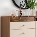 Ver imagem 4 de Balcão Aparador Buffet 2 Portas Emili Castanho/off White H01 - D’Rossi