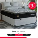 Ver imagem 5 de Cama Box Baú Viúva + Colchão Comfort Class Pillow Top Preto/suede Branco