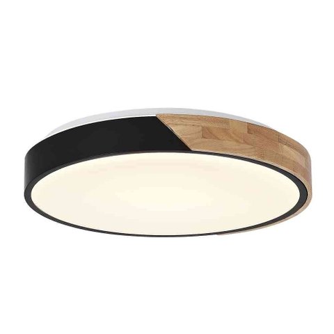 Plafon Led Ian Redondo 40cm 30w Bivolt Tcc Ajustável - Preto