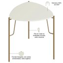 Ver imagem 3 de Kit 02 Mesas Laterais para Sala de Estar Pés Industrial Dourado Alef I03 Louro Luna - Lyam Decor