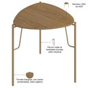 Ver imagem 2 de Kit 02 Mesas Laterais para Sala de Estar Pés Industrial Dourado Alef I03 Louro Luna - Lyam Decor