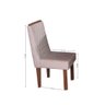 Conjunto Mesa Retangular Beatriz Vidro Off White 6 Cadeiras Beatriz com Apliques Asgard Bege Freij - 4