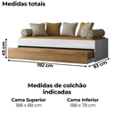 Ver imagem 3 de Bicama Solteiro Flex 3800 Branco Nature Plla