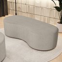 Ver imagem 2 de Puff Decorativo Orgânico para Living Quarto 140cm Orbit W01 Linho Bege - Lyam Decor