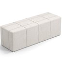Ver imagem 1 de Puff Decorativo Living Sala de Estar 140 cm Roma W01 Linho Champagne - Lyam Lyam Decor