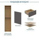 Ver imagem 4 de Módulo 45x180 1 Porta 1 Kit Prateleira 3 Gavetas Frame CabeCasa MadeiraOriginals