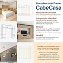 Ver imagem 3 de Módulo 45x180 1 Porta 1 Kit Prateleira 3 Gavetas Frame CabeCasa MadeiraOriginals