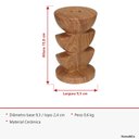 Ver mais imagens de Castiçal Decorativo de Cerâmica Estilo Madeira 15x9x9cm Porta Vela Mesa Jantar
