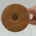 Ver imagem 5 de Castiçal Decorativo de Cerâmica Estilo Madeira 15x9x9cm Porta Vela Mesa Jantar