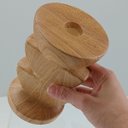 Ver imagem 6 de Castiçal Decorativo de Cerâmica Estilo Madeira 15x9x9cm Porta Vela Mesa Jantar