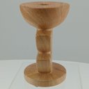 Ver imagem 4 de Castiçal Decorativo de Cerâmica Estilo Madeira 15x9x9cm Porta Vela Mesa Jantar
