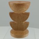 Ver imagem 3 de Castiçal Decorativo de Cerâmica Estilo Madeira 15x9x9cm Porta Vela Mesa Jantar