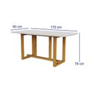 Ver imagem 5 de Conjunto para Sala de Jantar Filadélfia Tampo Oval 170cm com 6 Cadeiras Madeira Maciça Miami Marrom/Cerejeira/Cinza/Off White