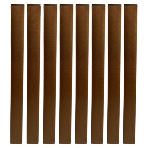 Kit 8 Puxador Slim de Plástico Marrom para Móveis Balcão Cômoda Leve Resistente e de Fácil Instalaçã