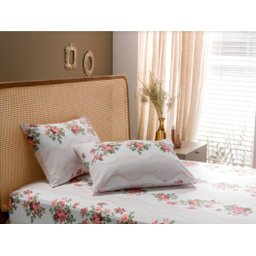 Lençol Casal 4 Peças - Cama Normal 100% Algodão - 220cm X 240cm Sc - 2