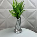 Ver imagem 3 de Vaso centro de mesa prata pequeno de cerâmica trabalhado