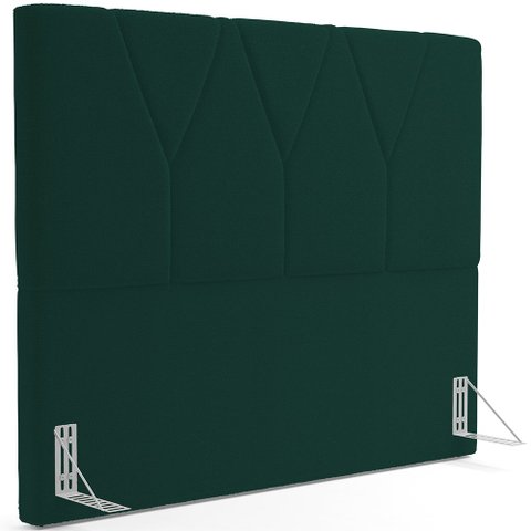 Cabeceira Cama Box Quenn 160 Cm Aurora W01 Bouclê Verde - Lyam Decor