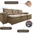 Ver imagem 3 de Sofá Reclinável Retrátil Elegante P/ Sala Confortavel 2,70m Cor:Bege