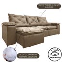 Ver imagem 4 de Sofá Reclinável Retrátil Elegante P/ Sala Confortavel 2,70m Cor:Bege