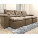 Ver imagem 6 de Sofá Reclinável Retrátil Elegante P/ Sala Confortavel 2,70m Cor:Bege