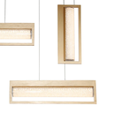 Ver imagem 3 de Pendente Glitter Dourado e Transparente (c)85cm (l)16cm (a)71cm 1x40w 3000k - Hc009l