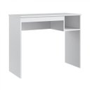 Ver imagem 2 de Escrivaninha Mesa Escritório Office Noronha 1 Nicho 91cm Branca