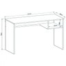Escrivaninha Mesa Escritório 1 Nicho 91cm Office Noronha - 4