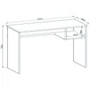 Ver imagem 4 de Escrivaninha Mesa Escritório Office Noronha 1 Nicho 91cm Branca