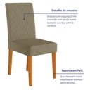 Ver imagem 2 de Sala de Jantar Helo 160 Tampo Chanf C/v 6l Cadeiras Jade Poliman Móveis