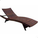 Ver imagem 1 de Espreguiçadeira Açucena para Jardim e Piscina Reclinável Fibra Sintética Mesc. Argila