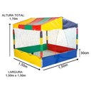 Ver imagem 2 de Piscina de Bolinhas Quadrada 1,50m Infantil Média Nacional Colorida
