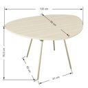 Ver imagem 2 de Mesa de Jantar Orgânica 120CMX90CM Barcelona Marrom/Ciliegio