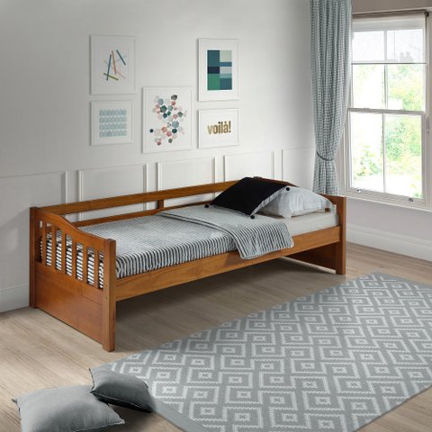 Sofá Cama Plus em Madeira Maciça Mv Outlet Mel