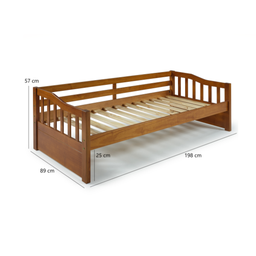 Sofá Cama Plus em Madeira Maciça Mv Outlet Mel - 2