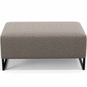 Ver imagem 6 de Kit 02 Puffs Decorativo Sala De Estar Cléo 90cm W01 Base Ferro Preto Bouclê Bege - Lyam Decor