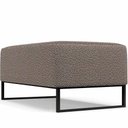 Ver imagem 7 de Kit 02 Puffs Decorativo Sala De Estar Cléo 90cm W01 Base Ferro Preto Bouclê Bege - Lyam Decor